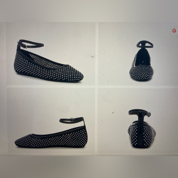 NEW Mix No. 6 Rhinestone Belleena Flat Shoe Sz 7 Never worn SPARKLY Ankle strap - Picture 2 of 11